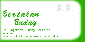 bertalan buday business card